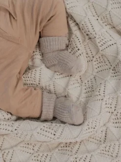 BIBS - Wavy vauvan torkkupeitto, vaalea beige