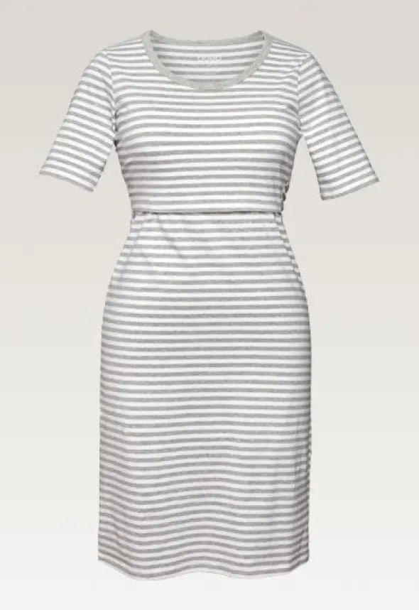 Boob - äitiys- ja imetysyömekko - White grey