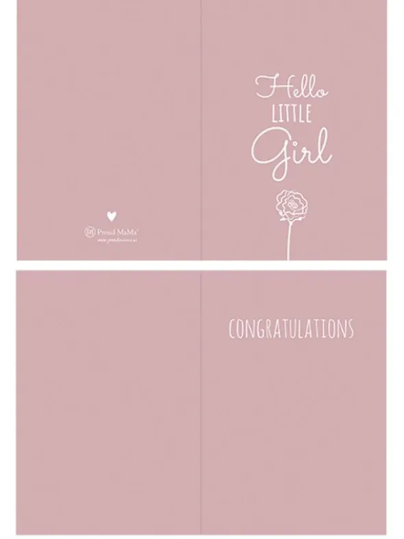 Onnittelukortti Hello Little Girl
